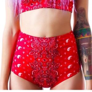 UNIF red zippy bandana bottoms